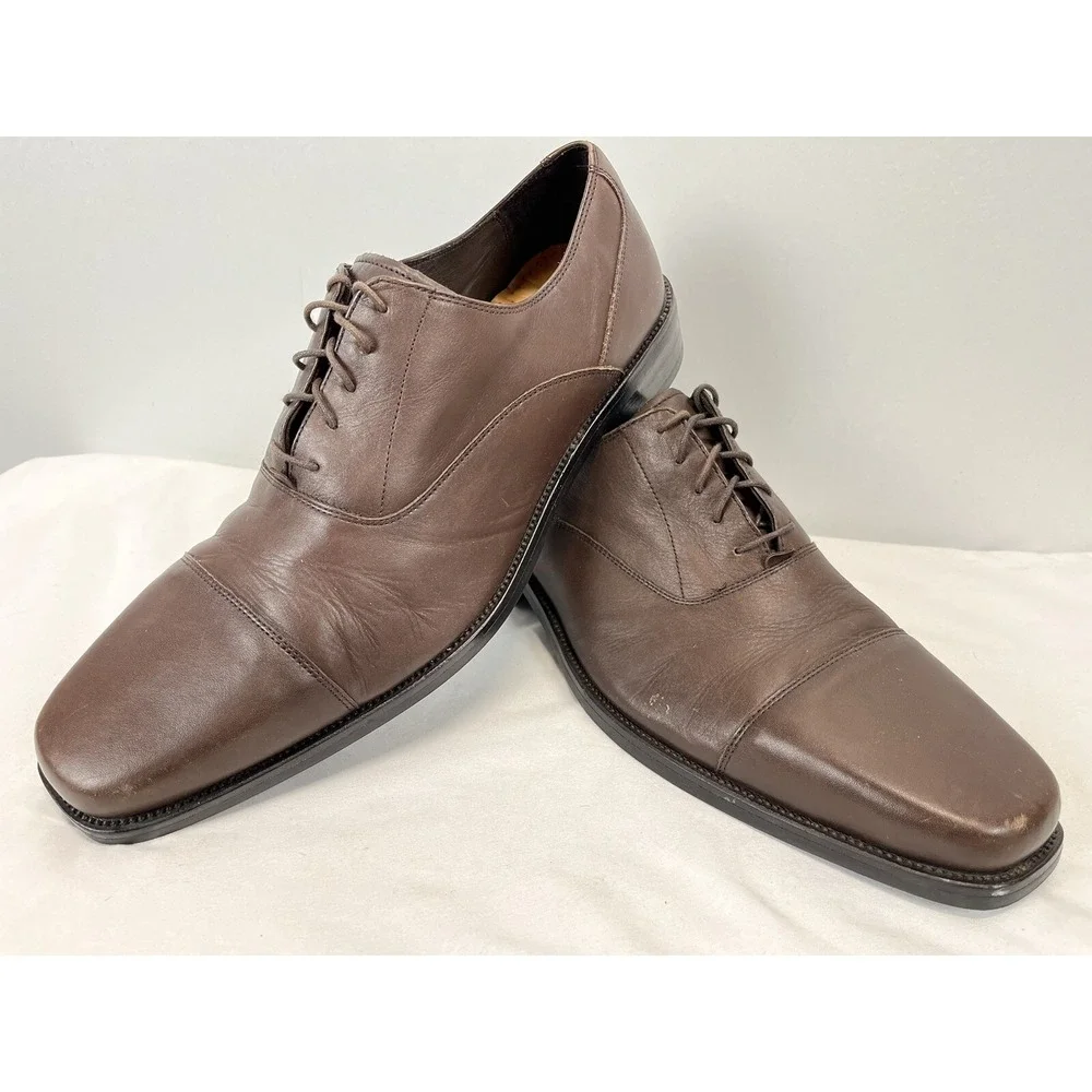 Cole Haan Oxford Cap Toe Shoes Sz 13 M GUC Brown Men's Leather